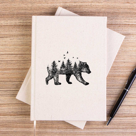 Bear Forest Çizgisiz Kanvas Defter