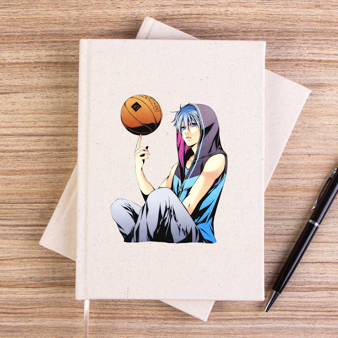 Basketball Blue Player Anime Çizgisiz Kanvas Defter