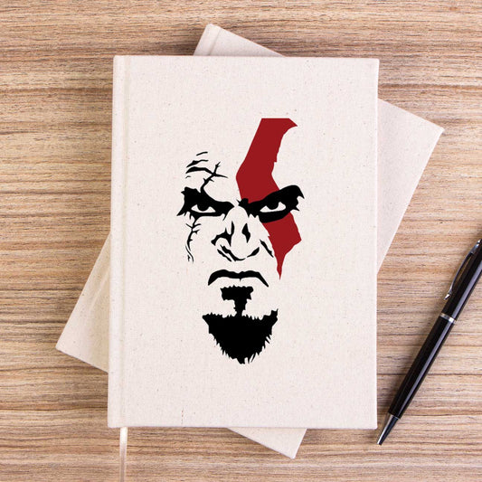 God Of War Kratos Face Çizgisiz Kanvas Defter