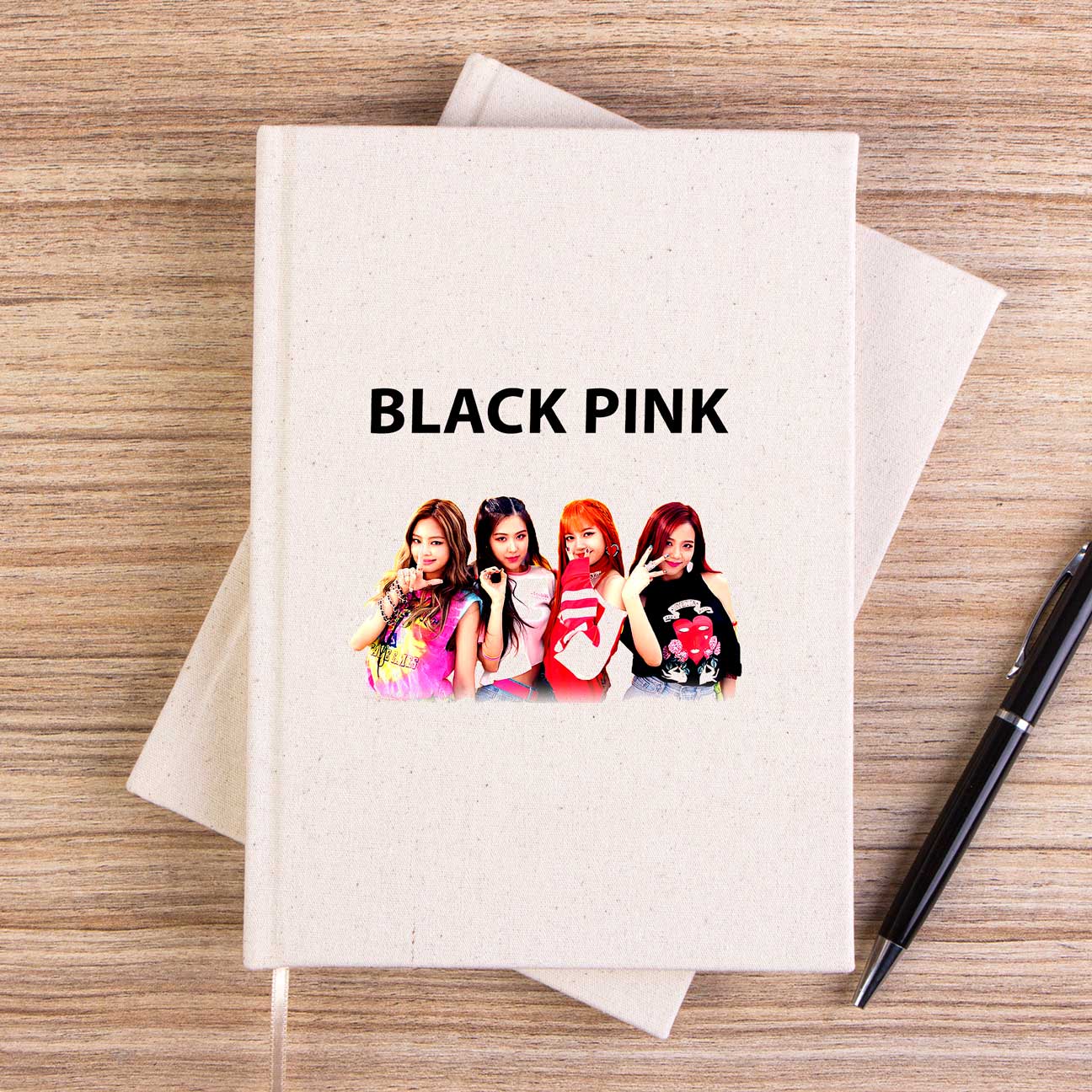 Blackpink Black Çizgisiz Kanvas Defter