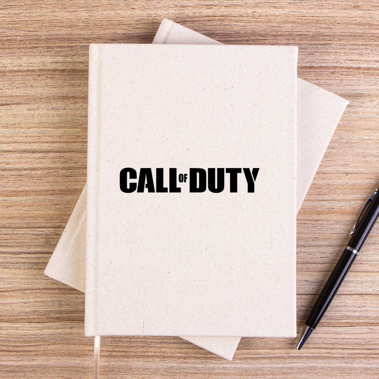 Call Of Black Text Çizgisiz Kanvas Defter