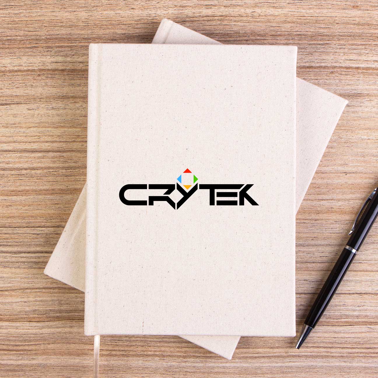 Crysis Triangle Text Çizgisiz Kanvas Defter