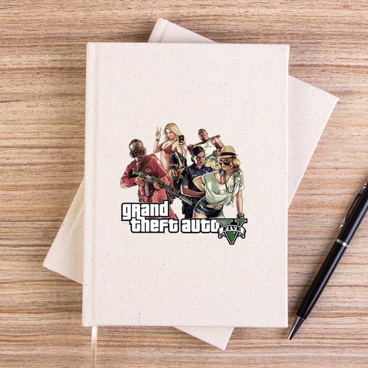 Grand Theft Auto Five Team Çizgisiz Kanvas Defter