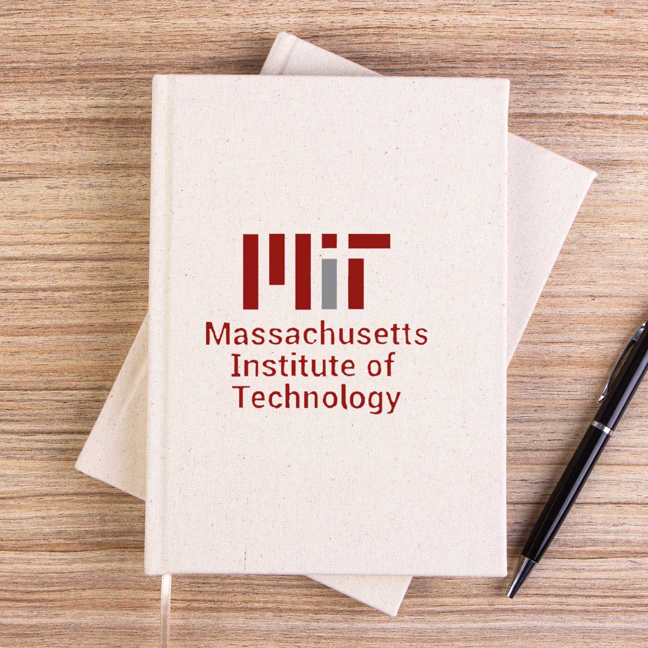 Massachusetts Institute Of Technology Logo Siyah Çizgisiz Kanvas Defter