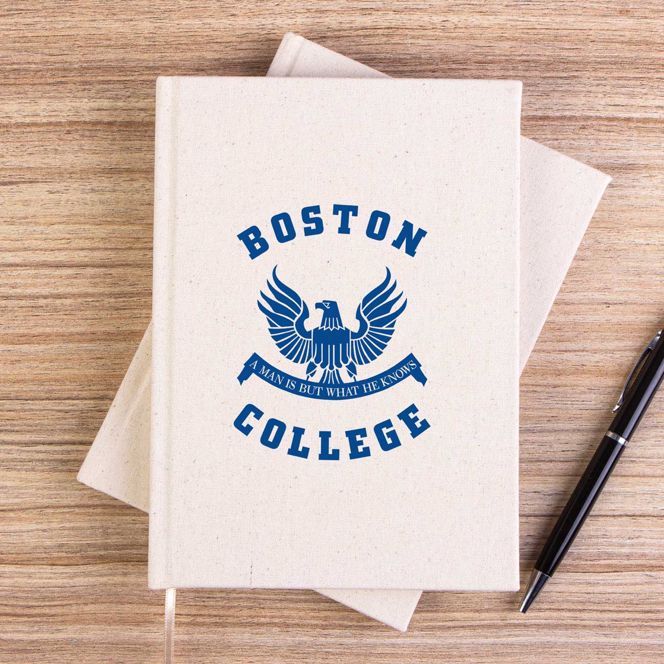 Boston College Logo Çizgisiz Kanvas Defter