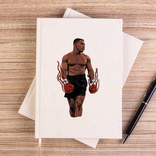 Mike Tyson Fire Boxing Gloves Çizgisiz Kanvas Defter