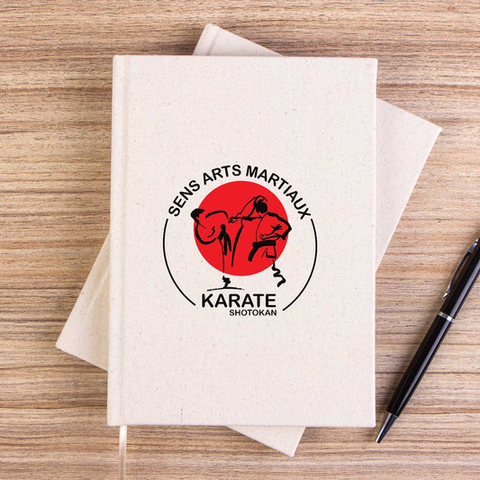 Karete Shotokan Red Circle Çizgisiz Kanvas Defter