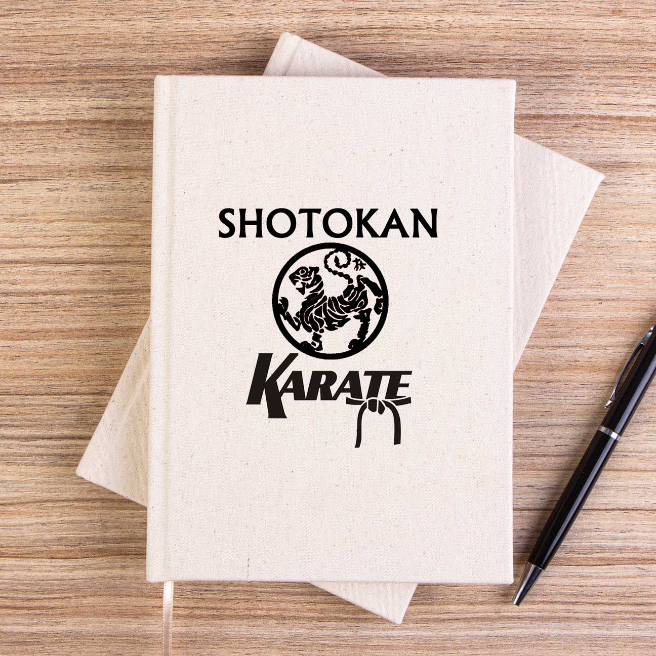 Shotokan Karate Logo Çizgisiz Kanvas Defter