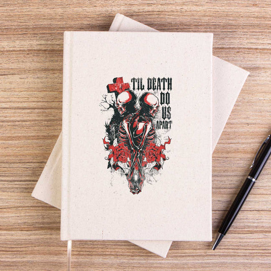 Red Death Skull Çizgisiz Kanvas Defter