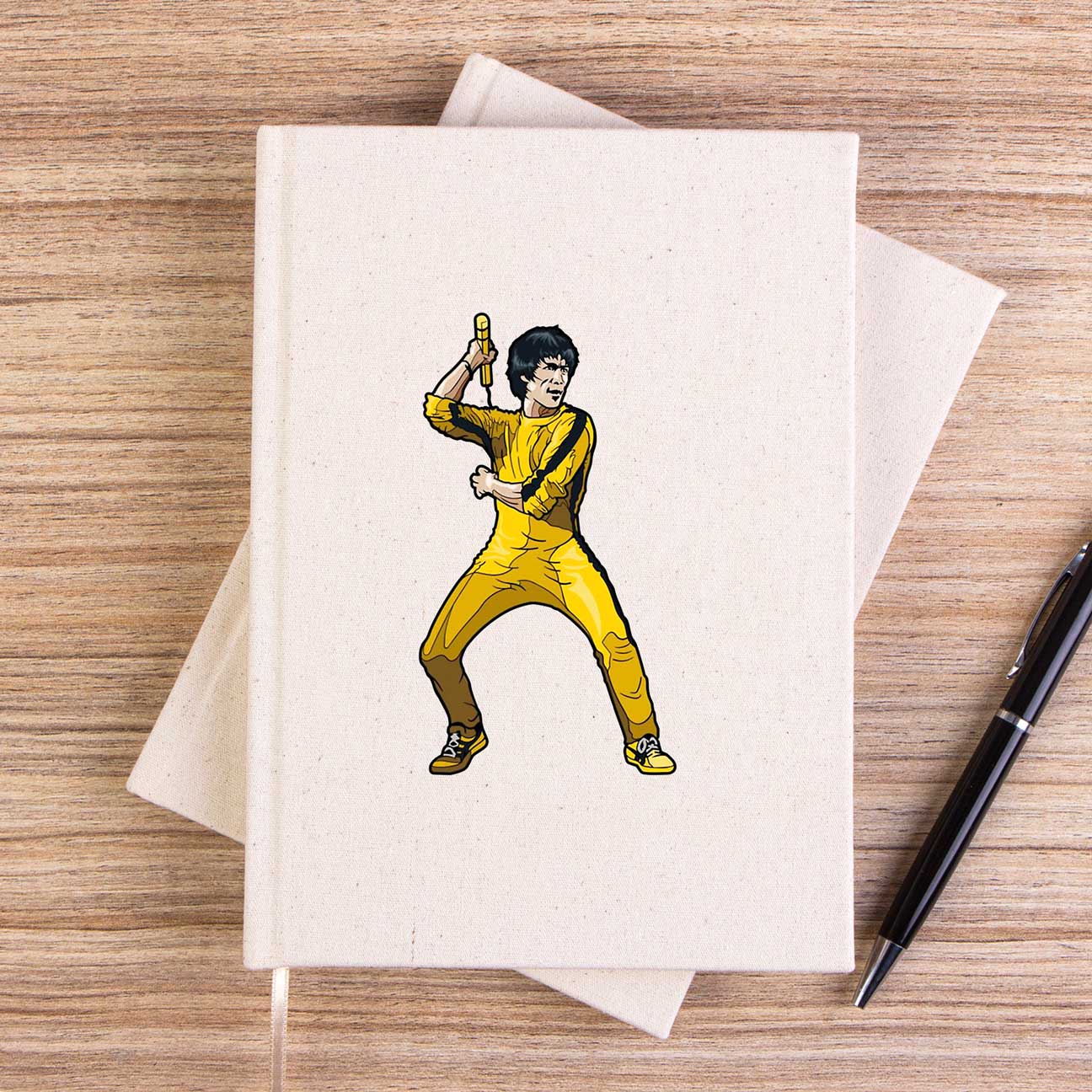 Bruce Lee Face for fight Çizgisiz Kanvas Defter