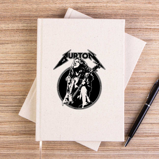 Metallica Cliff Burton Guitar Çizgisiz Kanvas Defter