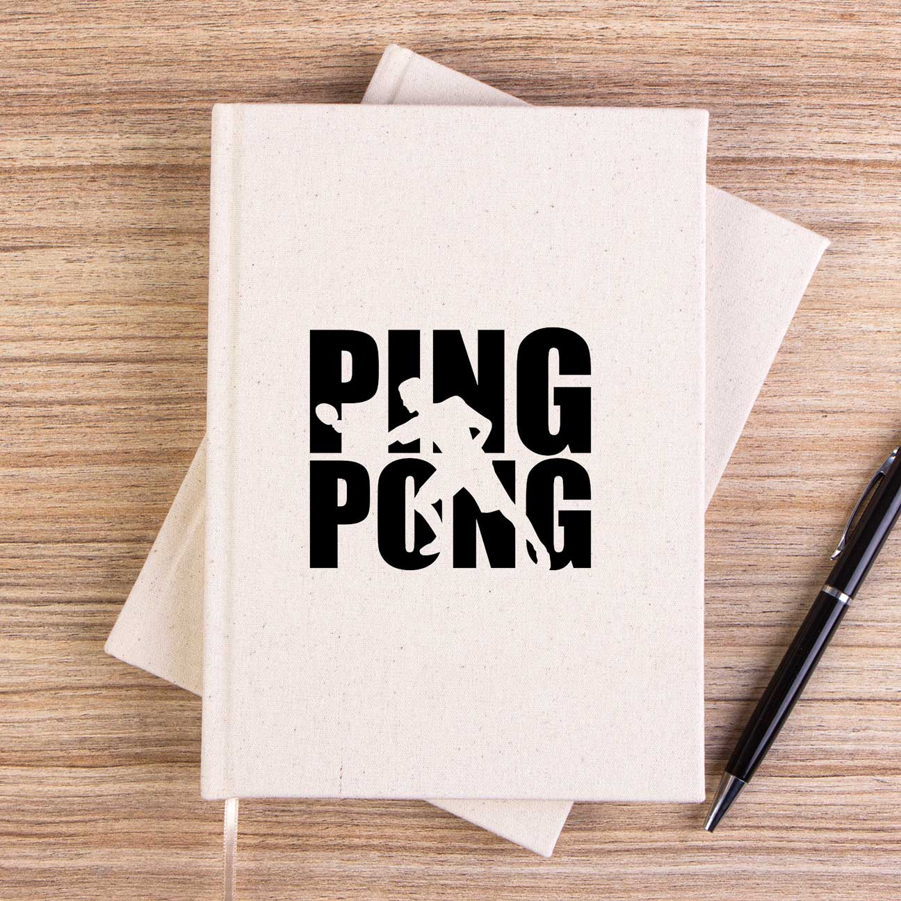 Ping Pong Actor Çizgisiz Kanvas Defter