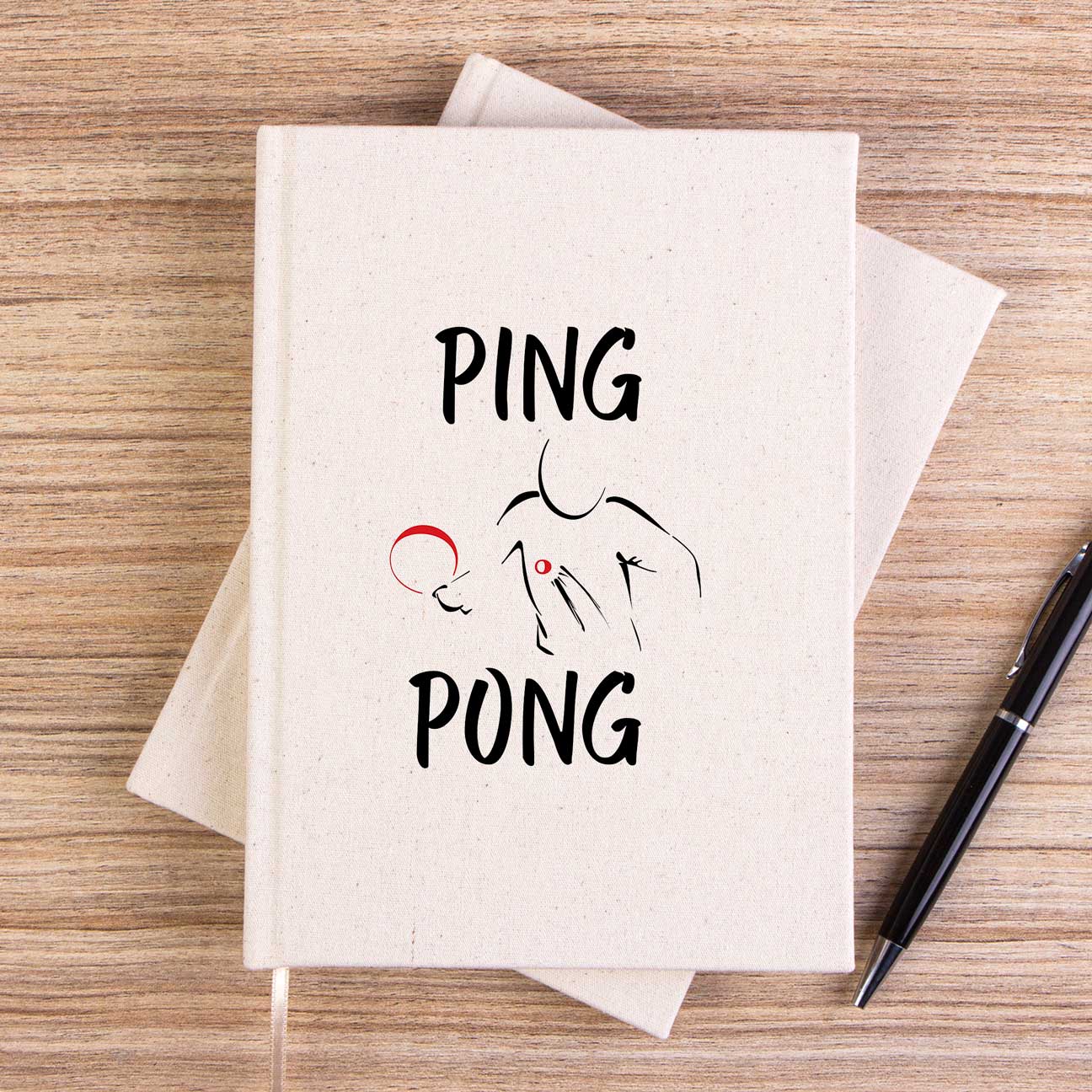 Ping Pong Actor Design Çizgisiz Kanvas Defter