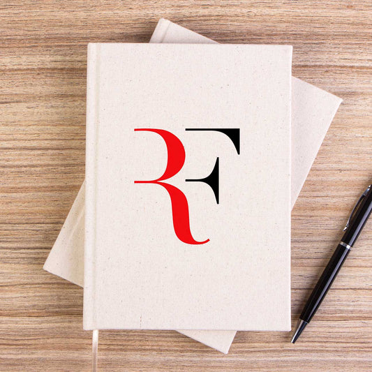 Roger Federer Colored Logo Çizgisiz Kanvas Defter