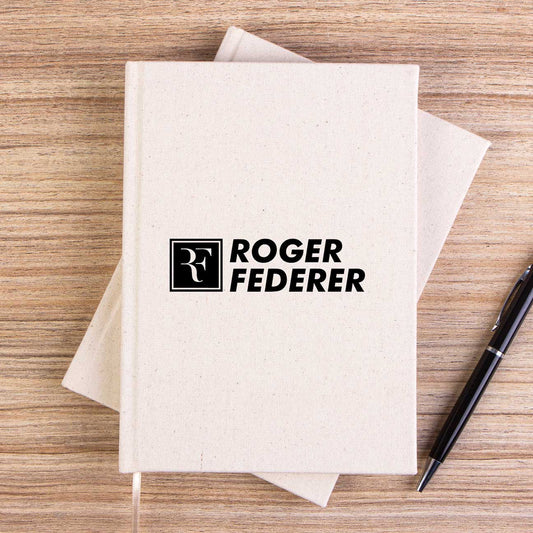 Roger Federer Text Çizgisiz Kanvas Defter