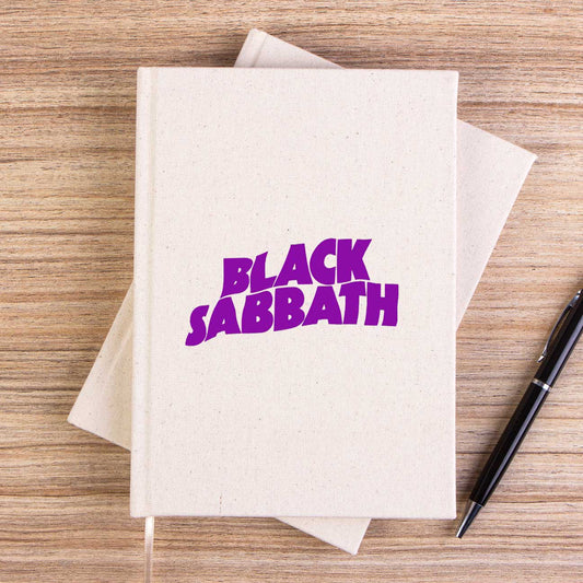 Black Sabbath Purple Yazı Çizgisiz Kanvas Defter