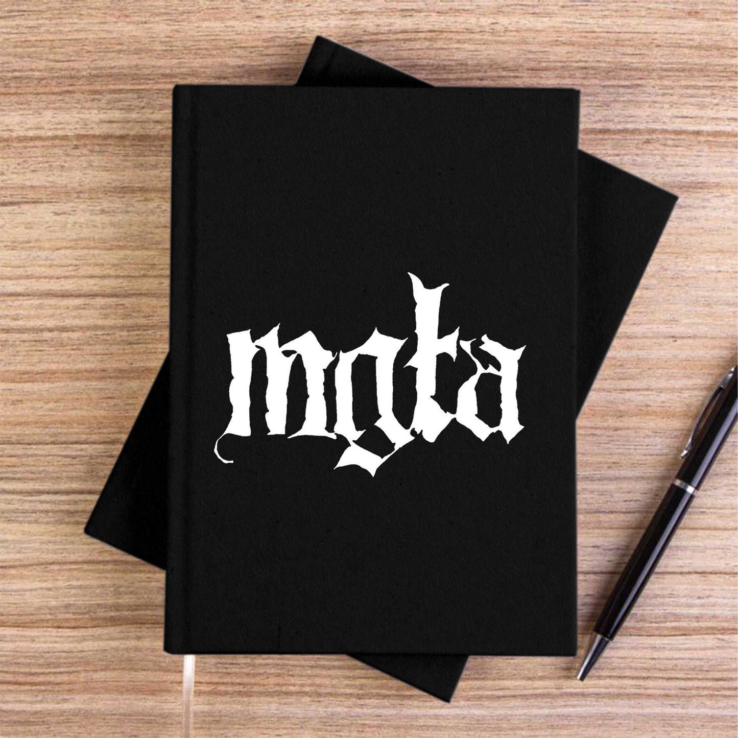 Mgla Logo Siyah Çizgisiz Kanvas Defter
