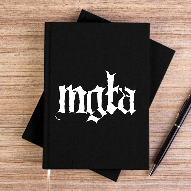 Mgla Logo Siyah Çizgisiz Kanvas Defter