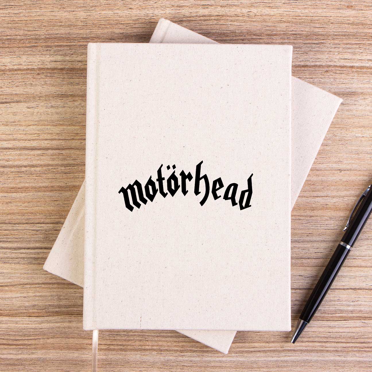 Motörhead Logo Yazı White Çizgisiz Kanvas Defter