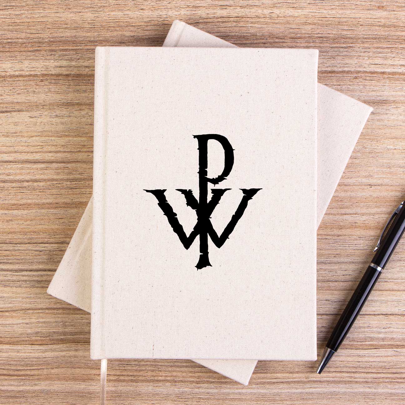 Powerwolf Logo Design Çizgisiz Kanvas Defter