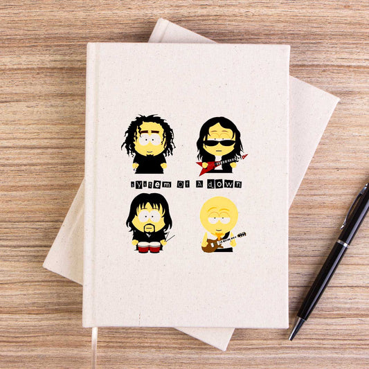 System of a Down Cartoon Çizgisiz Kanvas Defter