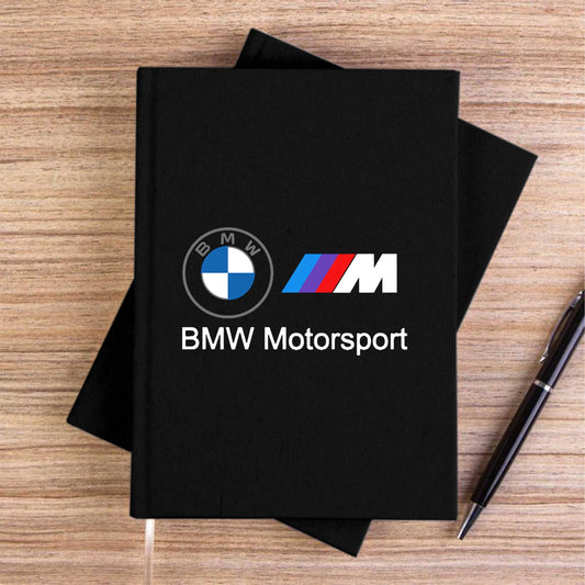Bmw Logo M Power Motorsport 2 Siyah Çizgisiz Kanvas Defter