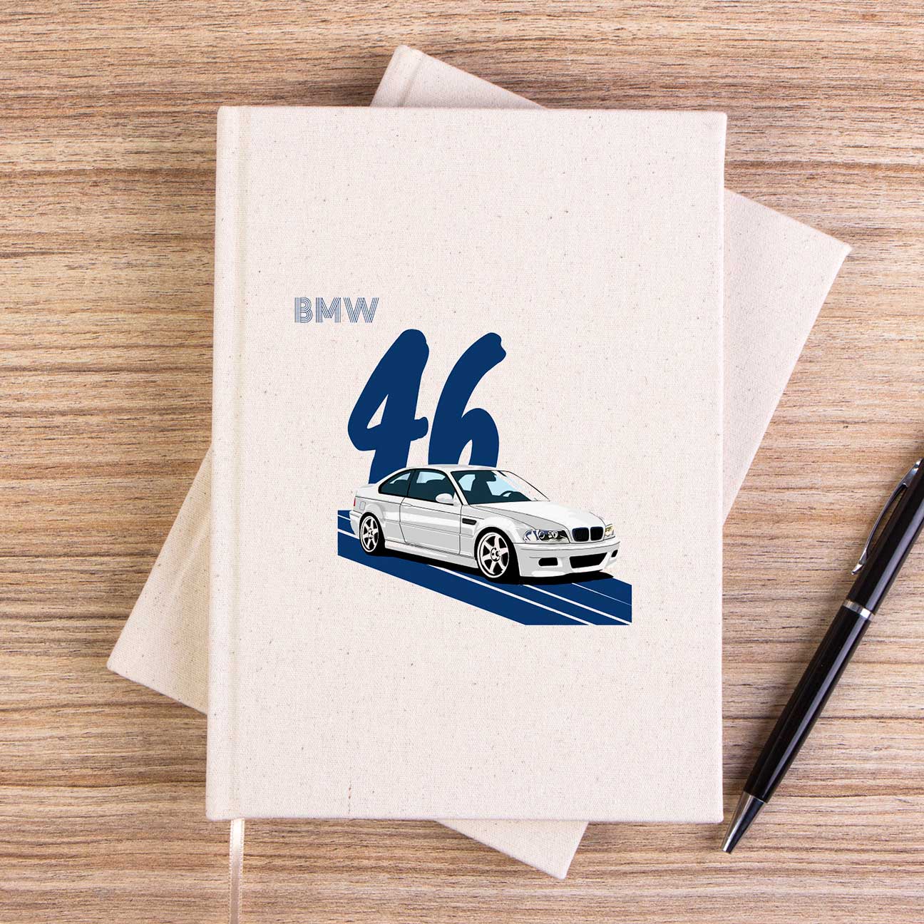 BMW E46 Tek Kapı Çizgisiz Kanvas Defter