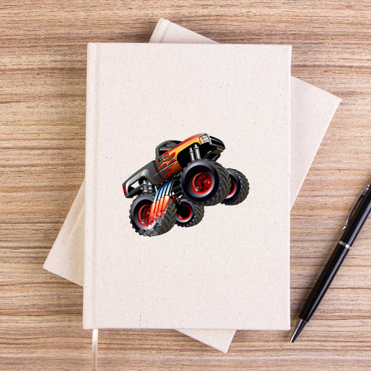 Cartoon Monster Truck Çizgisiz Kanvas Defter