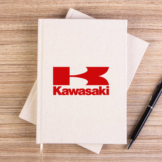 Kawaski Red Logo Çizgisiz Kanvas Defter