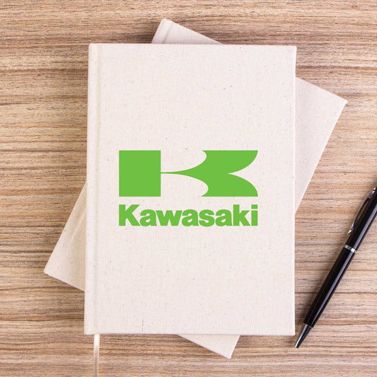 Kawaski Yeşil Logo Çizgisiz Kanvas Defter