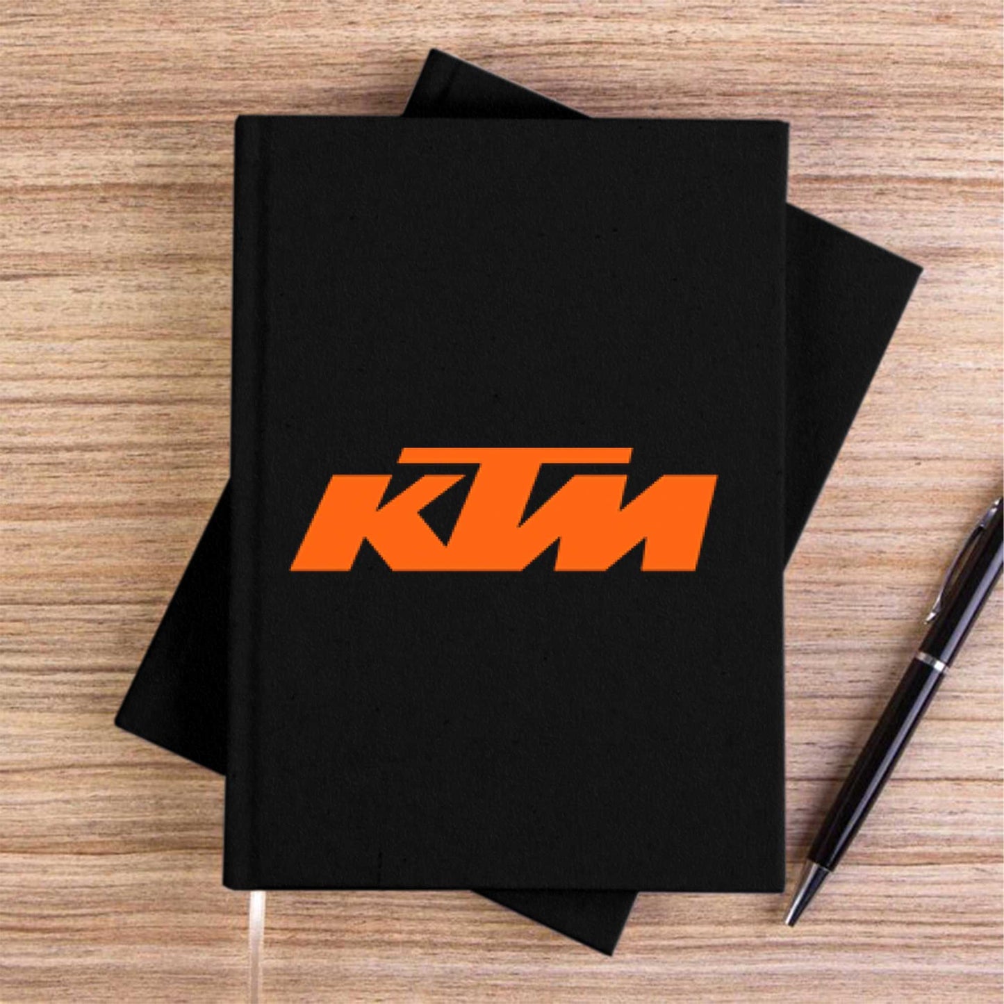 Ktm Motorcyle Orange Logo Siyah Çizgisiz Kanvas Defter