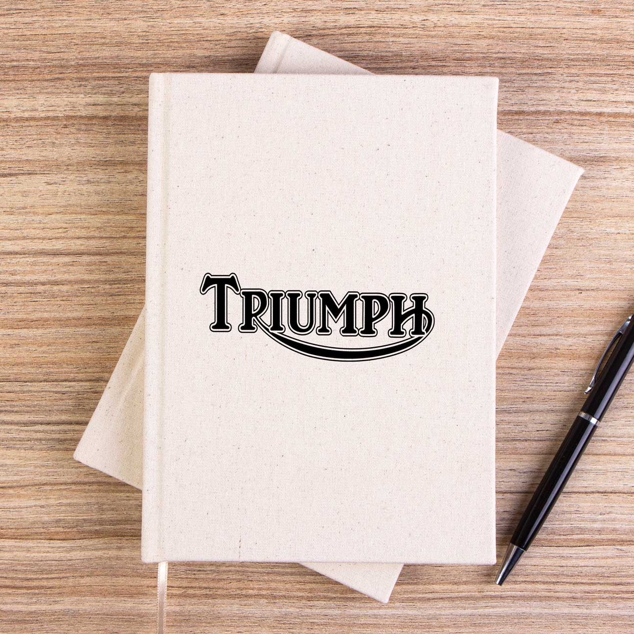 Triumph Motorcycles Logo Çizgisiz Kanvas Defter