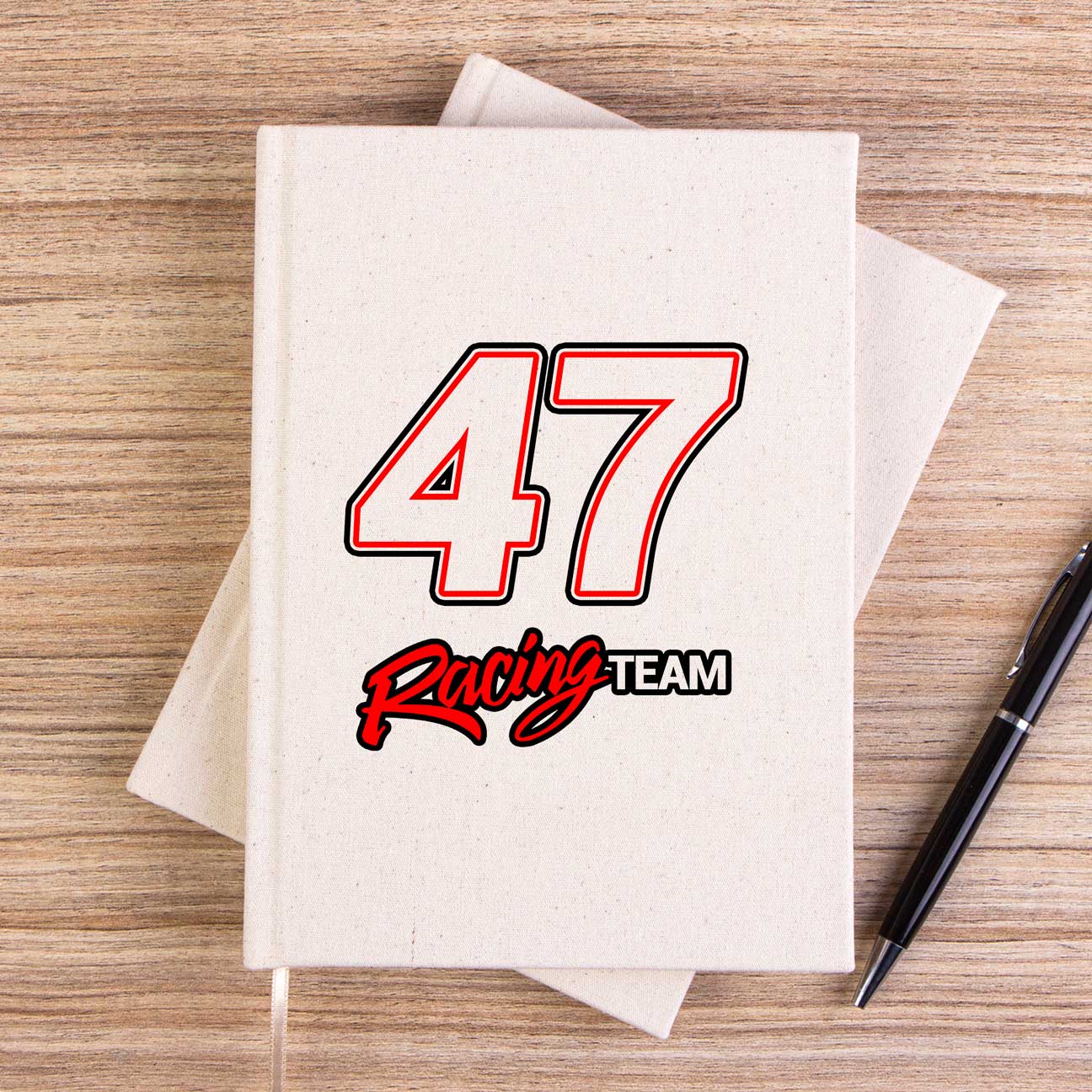 Moto 47 Racing Team Çizgisiz Kanvas Defter