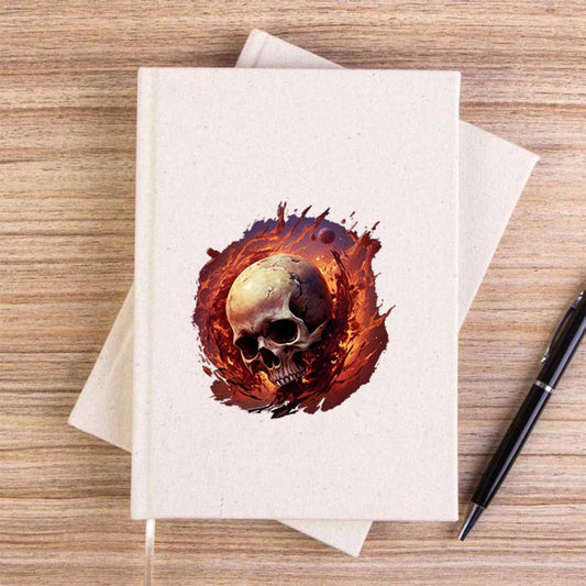 Skull Planet Çizgisiz Kanvas Defter