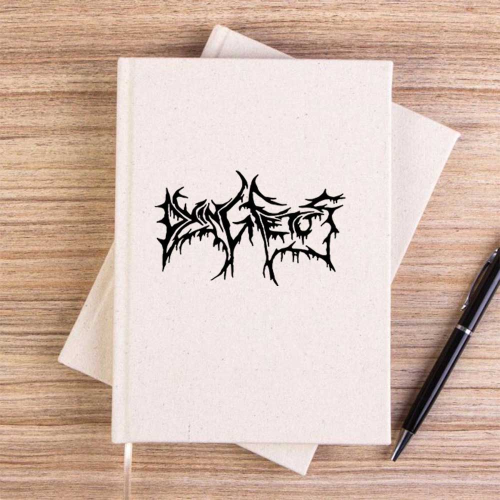 Dying Fetus Text Çizgisiz Kanvas Defter