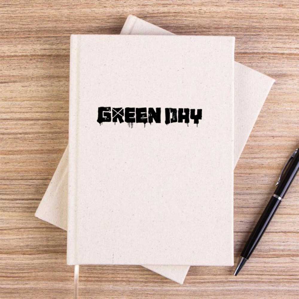Green Day Logo Çizgisiz Kanvas Defter