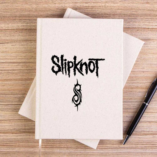 Slipknot Logo Text Çizgisiz Kanvas Defter