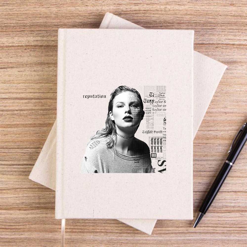 Taylor Swift Portre Çizgisiz Kanvas Defter