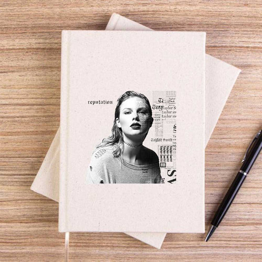 Taylor Swift Portre Çizgisiz Kanvas Defter