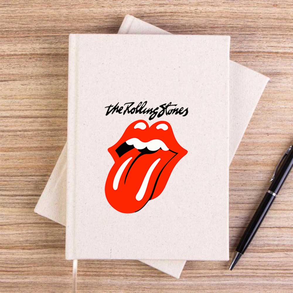 The Rolling Stones Logo Çizgisiz Kanvas Defter