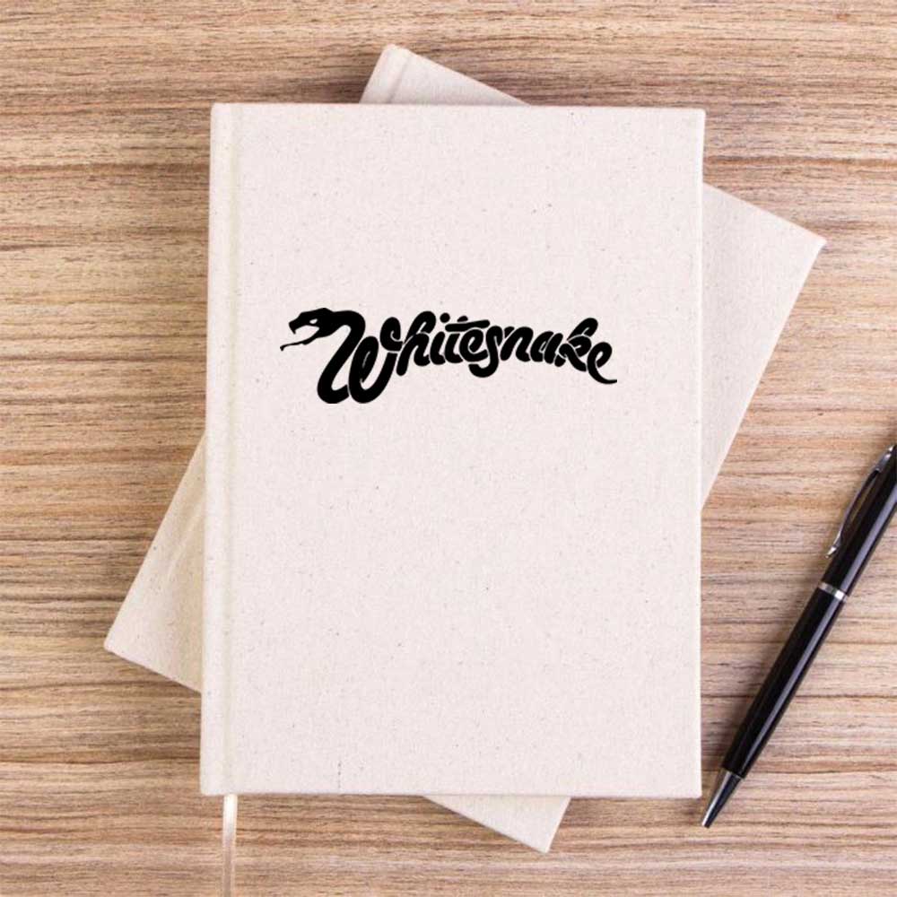 Whitesnake Logo Text Çizgisiz Kanvas Defter