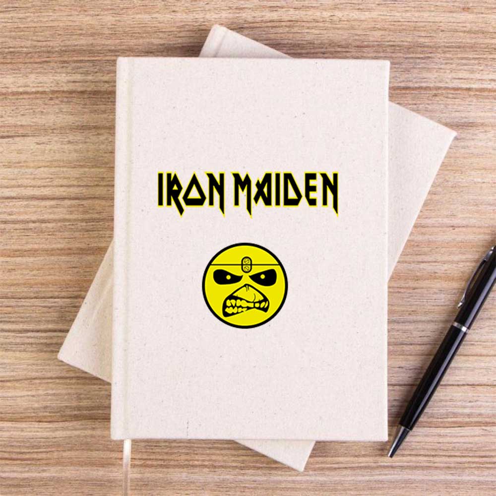 Iron Maiden Face Çizgisiz Kanvas Defter