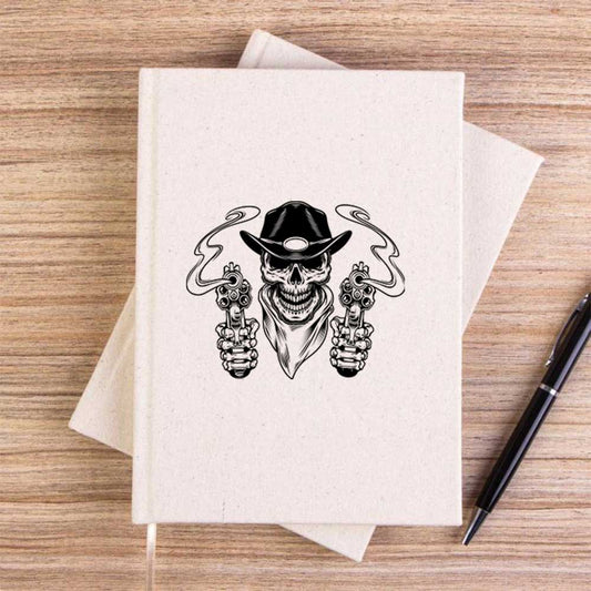 Kovboy Skull Bandana Çizgisiz Kanvas Defter