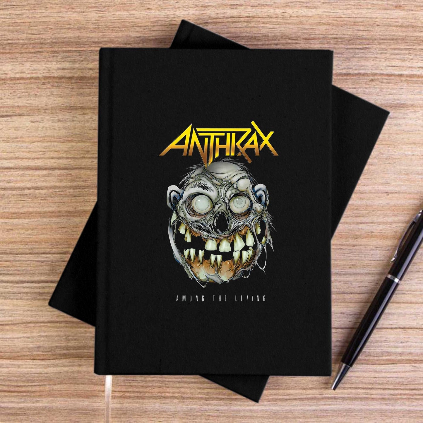 Anthrax Amung The Living Siyah Çizgisiz Kanvas Defter
