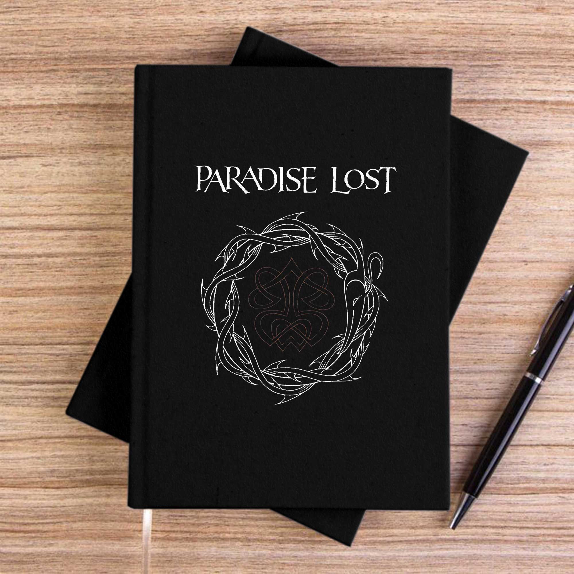 Paradise Lost Gothic Siyah Çizgisiz Kanvas Defter | Zepplin Giyim