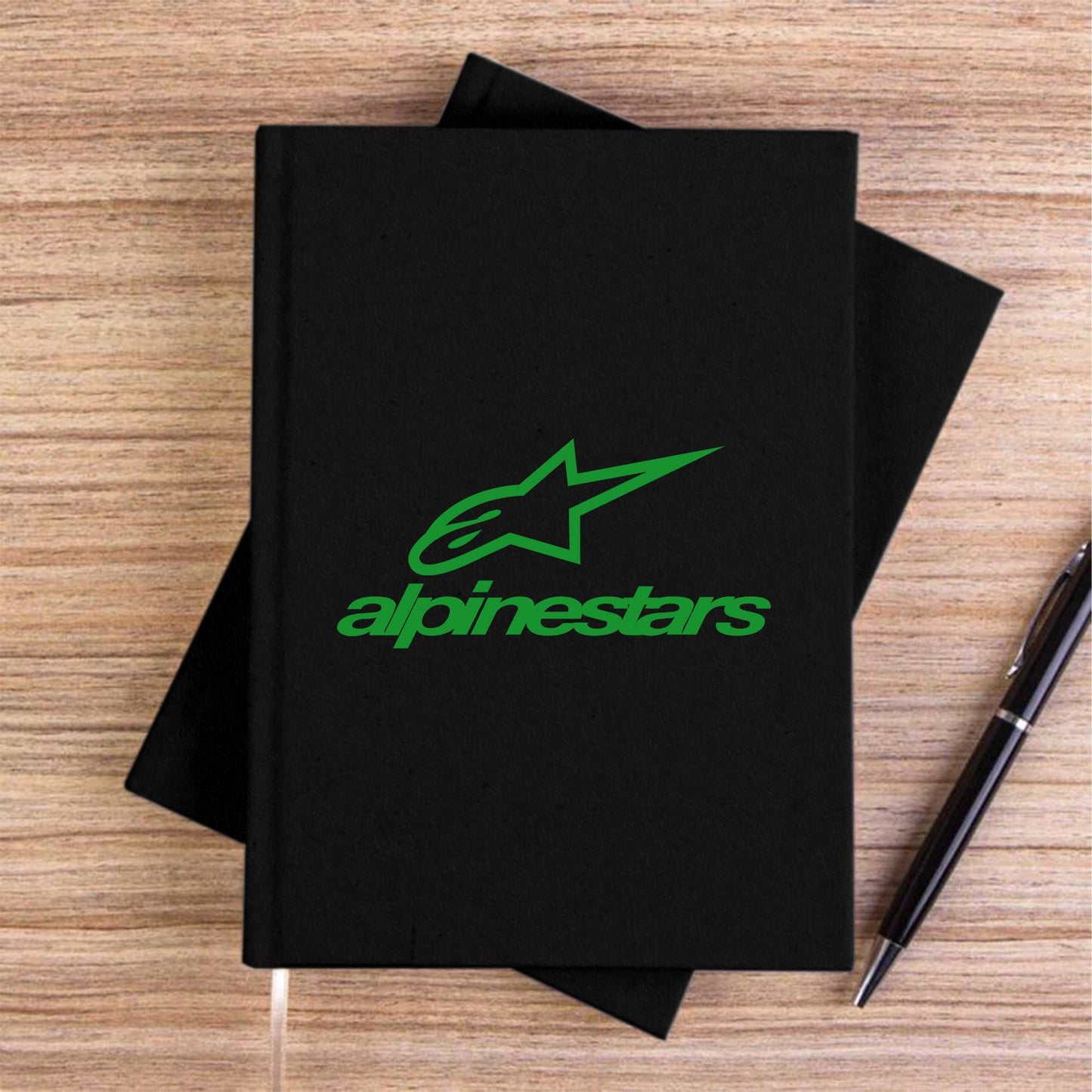 Alpinestars Logo Siyah Çizgisiz Kanvas Defter