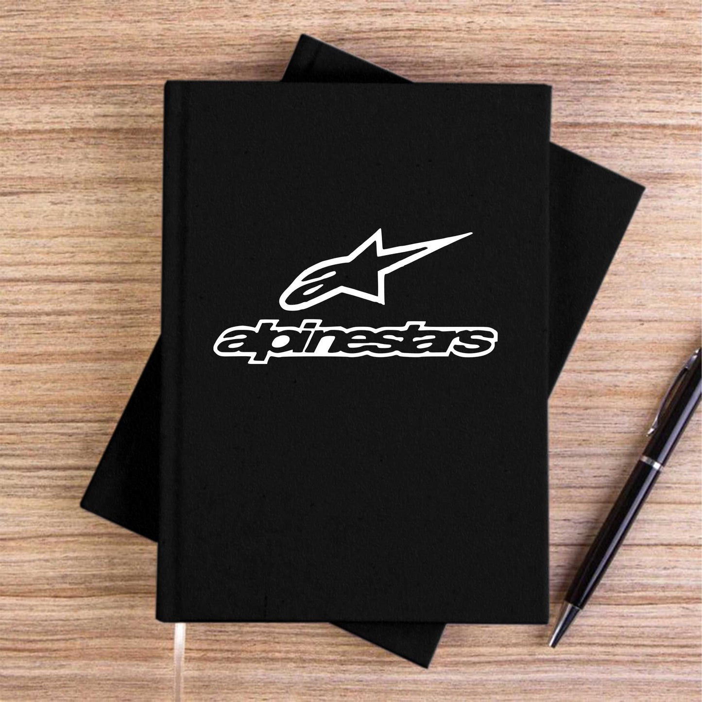 Alpinestars Logo Text Siyah Çizgisiz Kanvas Defter