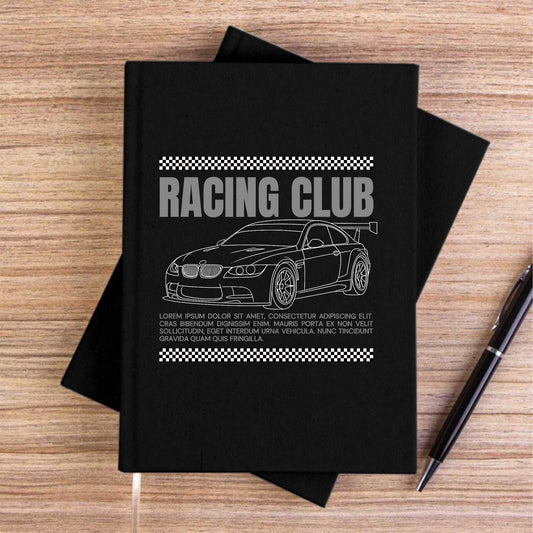 Bmw Racing Club Siyah Çizgisiz Kanvas Defter