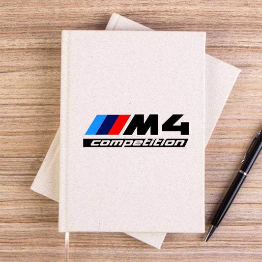 BMW M4 Competition Krem Çizgisiz Kanvas Defter