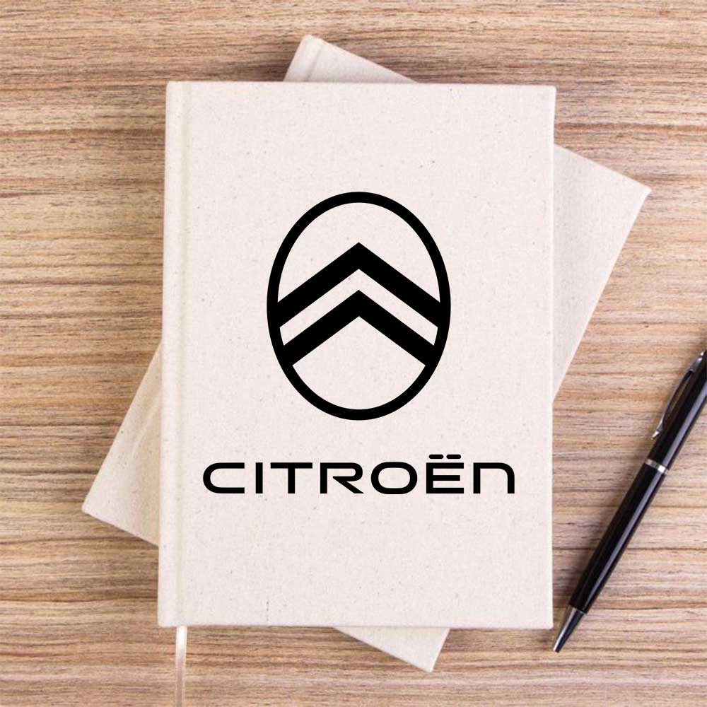 Cıtroen New Logo Krem Çizgisiz Kanvas Defter